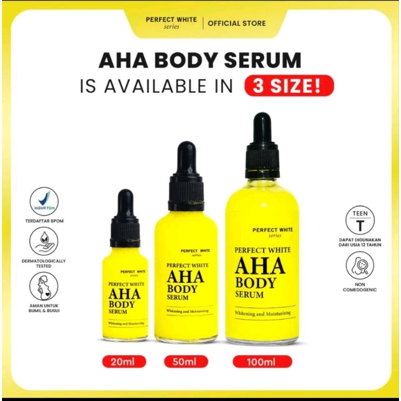 PERFECT WHITE AHA BODY SERUM / PERFECT WHITE AHA BODY SERUM AND MOISTURIZING 50 ML /AHA BODY SERUM 5