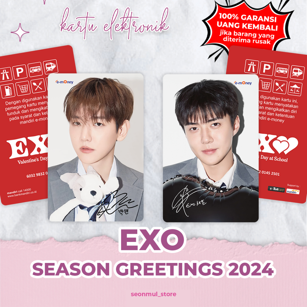 EMONEY BRIZZI FLAZZ TAPCASH EXO SEASON GREETING 2024 / EXO SG24 / EXO SG 24
