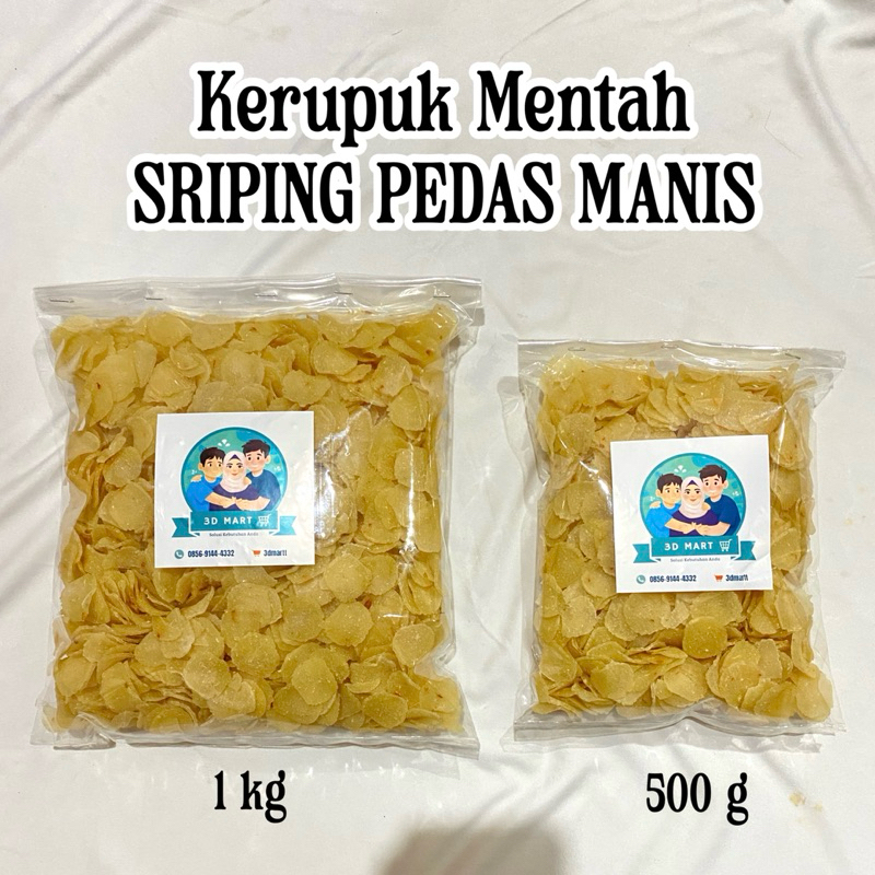 

Kerupuk Mentah Sriping Pedas Manis 1 Kg/500 gr Murah Viral | Kerupuk Seblak | Kerupuk Murah