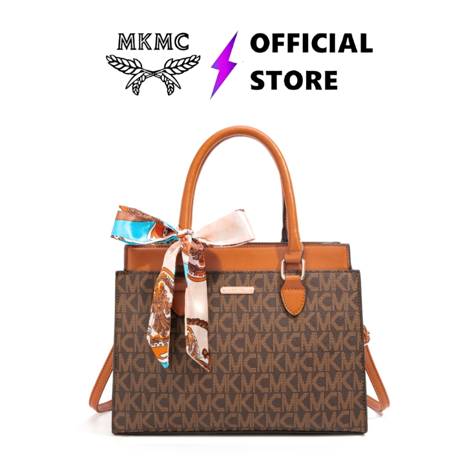 MKMC Top Handle Bag Wanita Import Tas Selempang Pesta Kulit Handbag Monogram Make Up Kondangan Elega