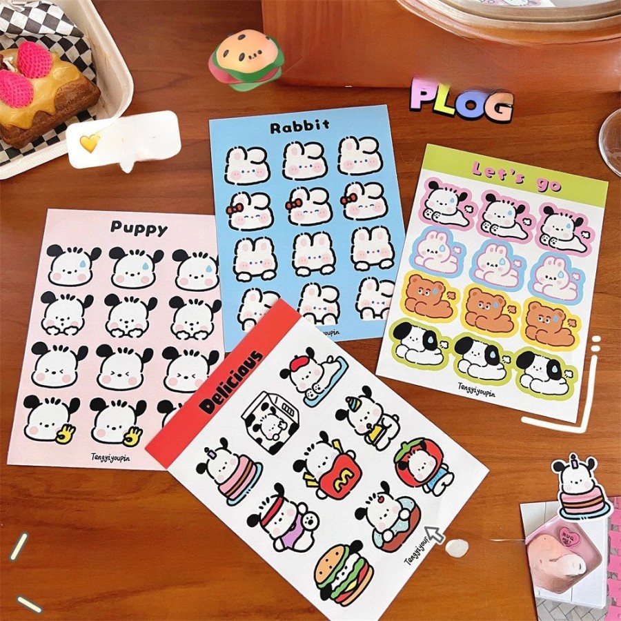 

DY PACK STIKER SEGEL DESAIN LUCU / STIKER KARAKTER ANIMAL LUCU ISI 12 STK- KawAII