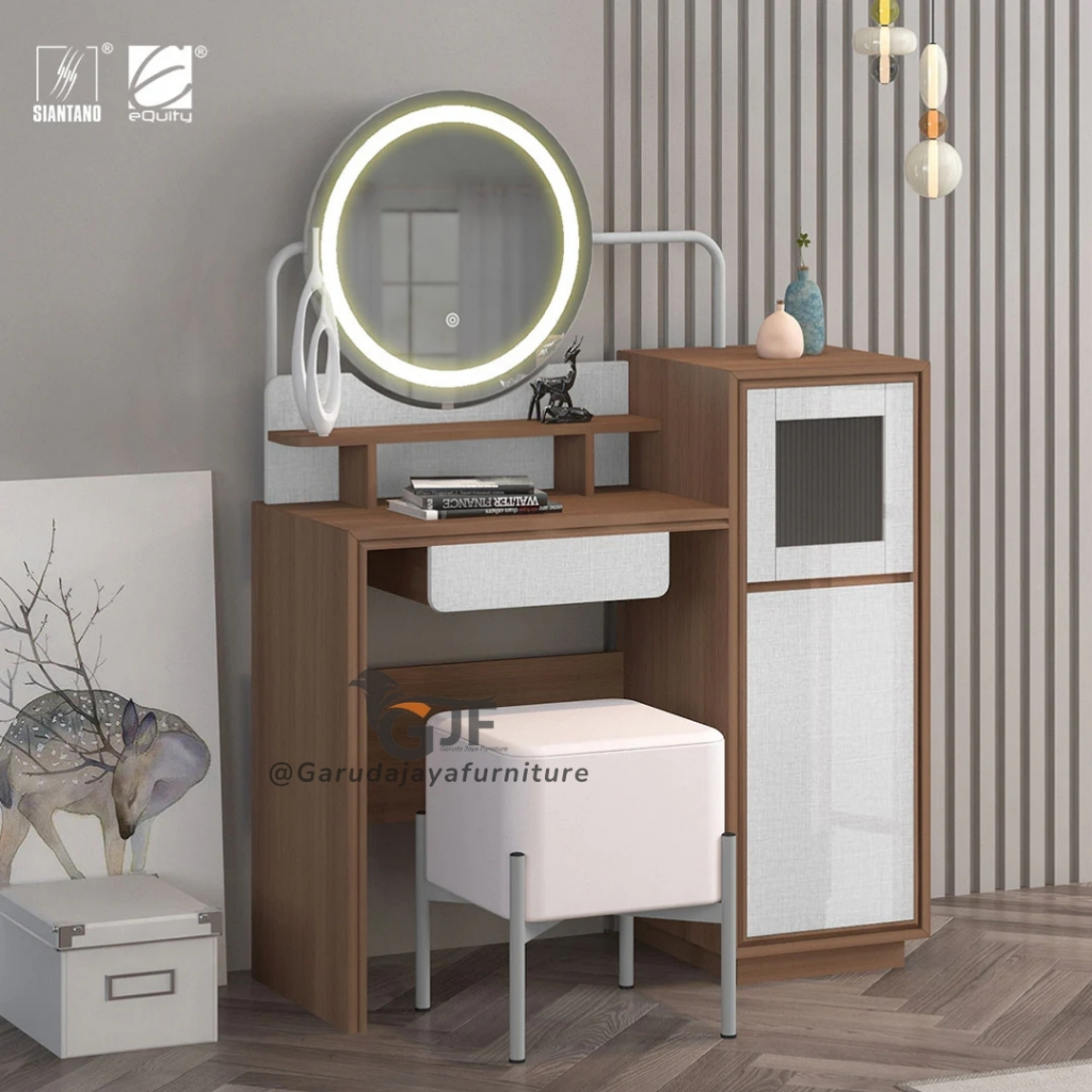 MEJA RIAS LED/MEJA RIAS CERMIN DENGAN LAMPU LED/MEJA RIAS TOUCH LED/MEJA RIAS PLUS KURSI/MEJA RIAS C