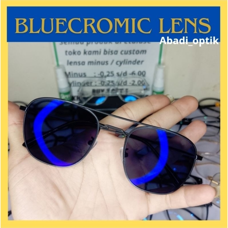 KACAMATA BLUECROMIC NIGHT DRIVE PRIA 3 in 1, FRAME KACAMATA MINUS PHOTOCROMIC BLUERAY PRIA (TERLARIS
