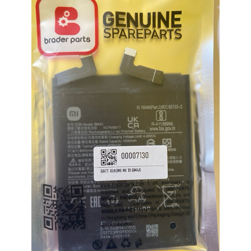 Baterai batre MI 11 BM4X original