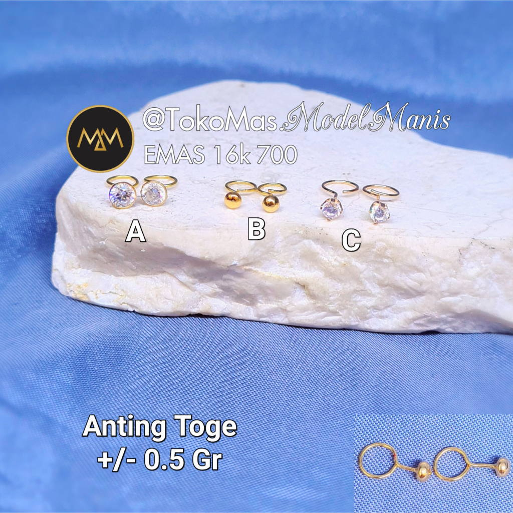 Anting toge 700  Anting bayi kadar 16 K