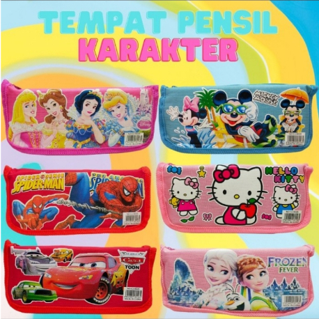 

Tempat Pensil Anak Karakter (6 pilihan) Bahan Kanvas Tebal