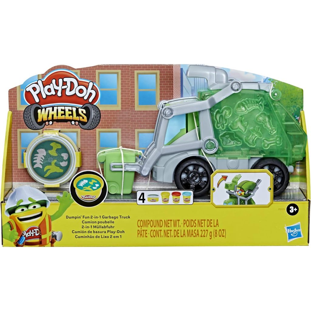 PLAY-DOH DUMPIN FUN 2IN1 GARBAGE TRUCK PLAYDOH WHEELS ORIGINAL HASBRO