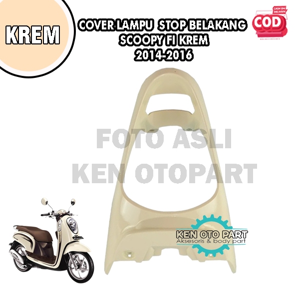 Cover Lampu Stop Belakang Honda Scoopy FI 2014-2016 Krem