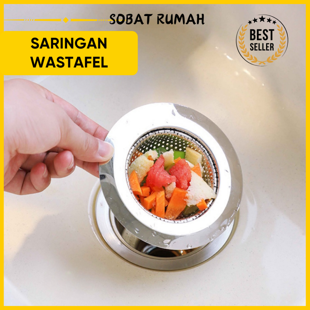 SARINGAN WASTAFEL Cuci Piring Afur Penyaring Stainless Sink Tutup Bak Avur Westafel Tempat Cucian Pe
