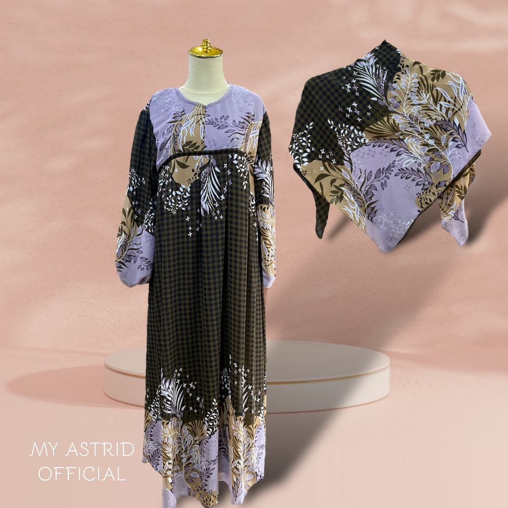 PAKAIAN WANITA / GAMIS SET HIJAB PREMIUM / DRESS GAMIS PREMIUM BY MY ASTRID OFFICIAL