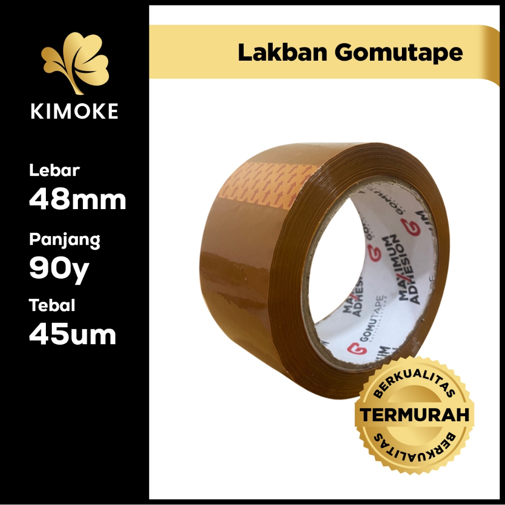 

KIMOKE Lakban GOMU TAPE COKLAT - 48 mm x 90 yard (45 mic)