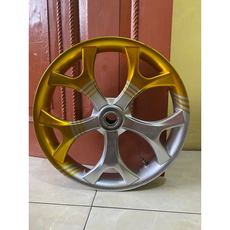 Velg Depan / Pelek Tapak Lebar / Pelek depan Mio Sporty Smile Soul Fino Merk Power ring 14