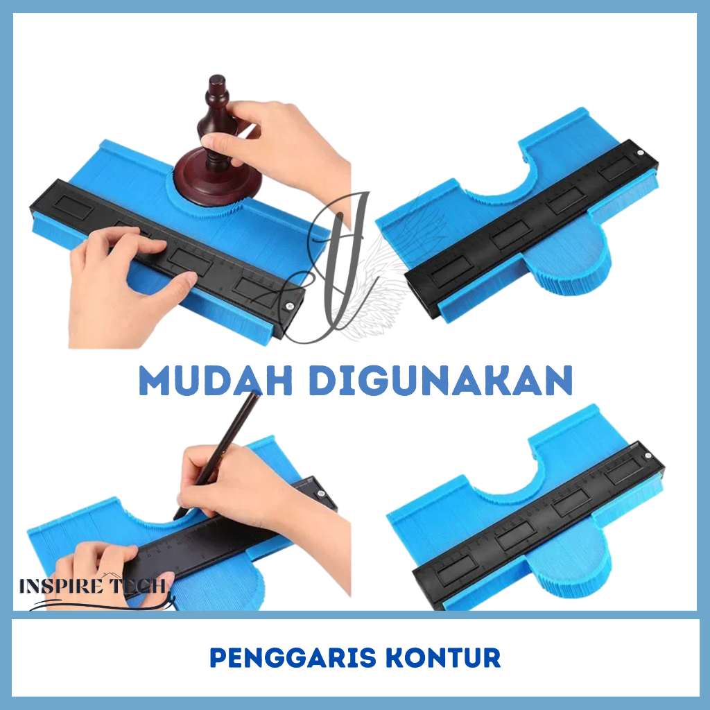 

rtc penggaris siku sudut penggaris kontur alat ukur perata ubin keramik ukuran 5 6 10inch