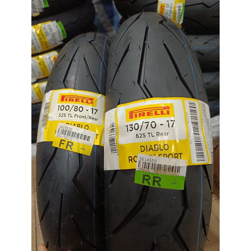 Pirelli Diablo Rosso Sport 100/80-17 & 130/70-17 (paketan)