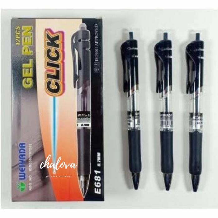 

[PCS] BOLPEN / PULPEN / BOLPOIN GEL WEIYADA CLICK TINTA HITAM DAN BIRU UNTUK TANDATANGAN