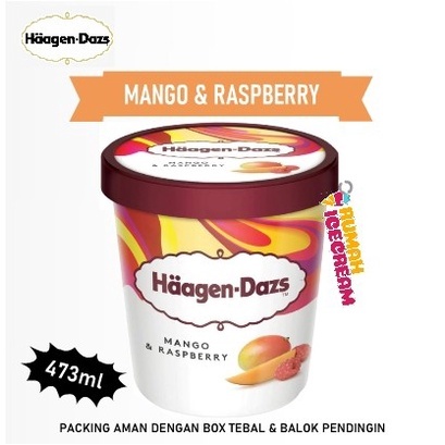 

Es krim Haagen Dazs Cup Mango Raspberry