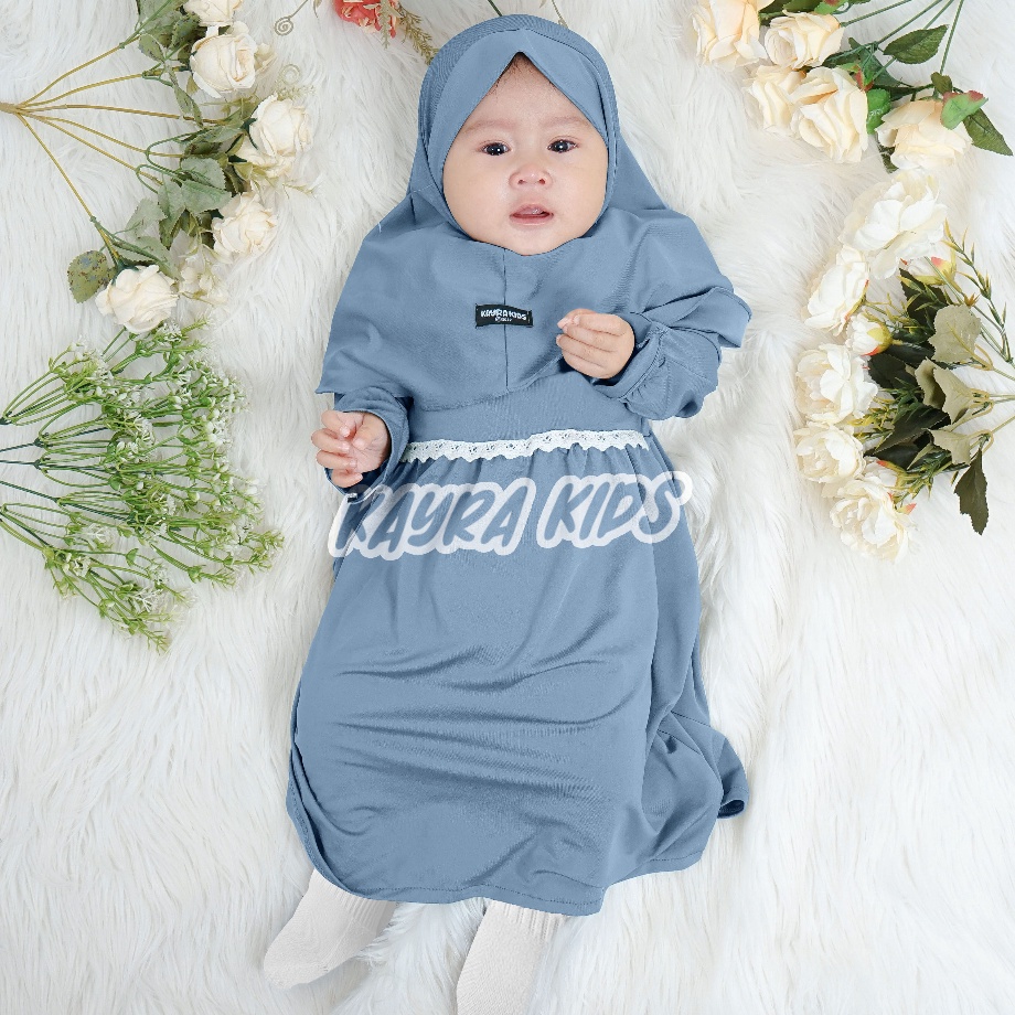 Gamis Bayi Perempuan 3 tahun Baju Anak Perempuan Setelan Anak Perempuan Set Gamis Bayi Perempuan Gam