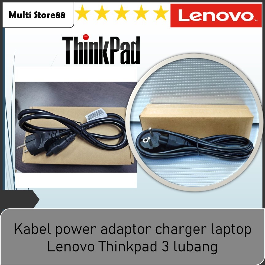 Kabel power adaptor charger laptop Lenovo Thinkpad 3 lubang
