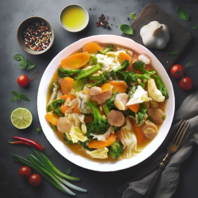 

sayur capcay ayam porsi besar 3 - 4 porsi