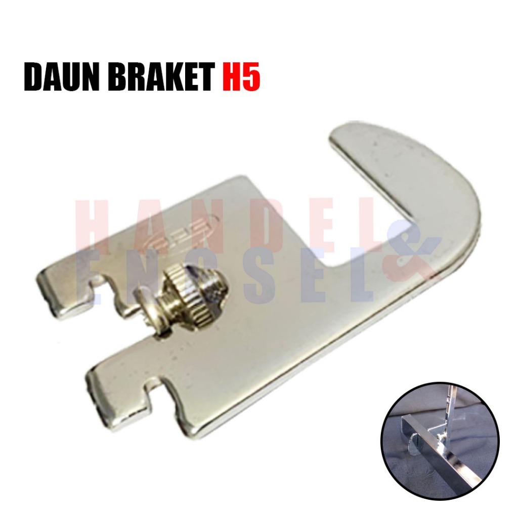 Bracket Pipa Kotak 5 cm Stainless Steel / Daun Braket Stainless H5 / Braket Dinding Kaca