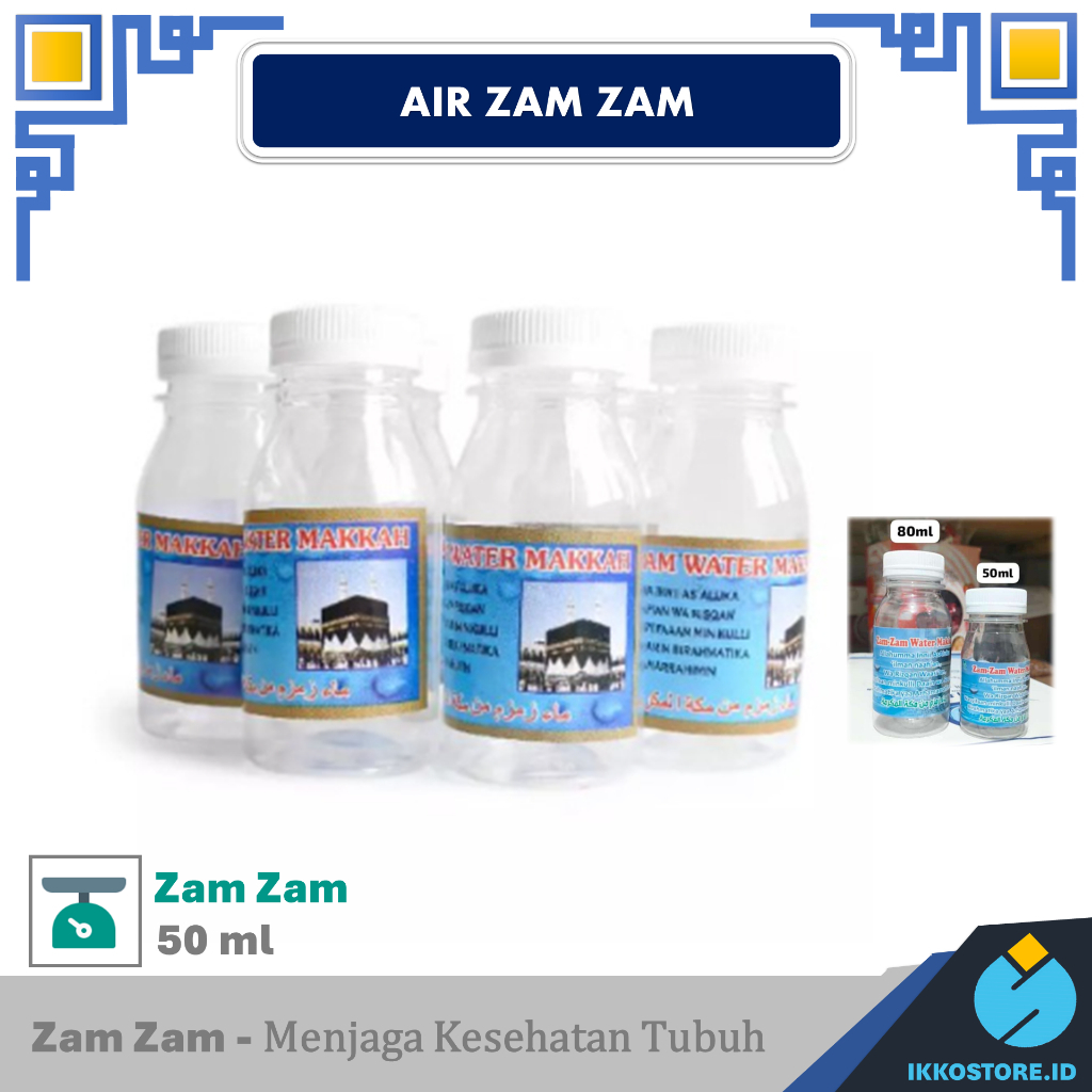 

Air Zam zam 50ml Asli Original Arab Saudi Untuk Oleh oleh Haji Umroh