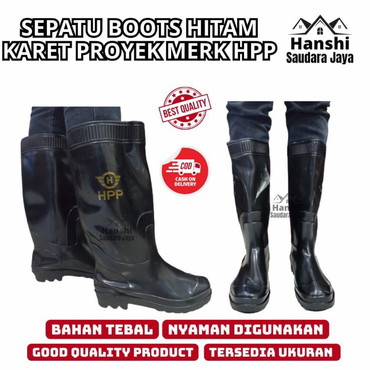 KODE L48W Sepatu Proyek  Sepatu Boot Karet  Safety Boot HPP