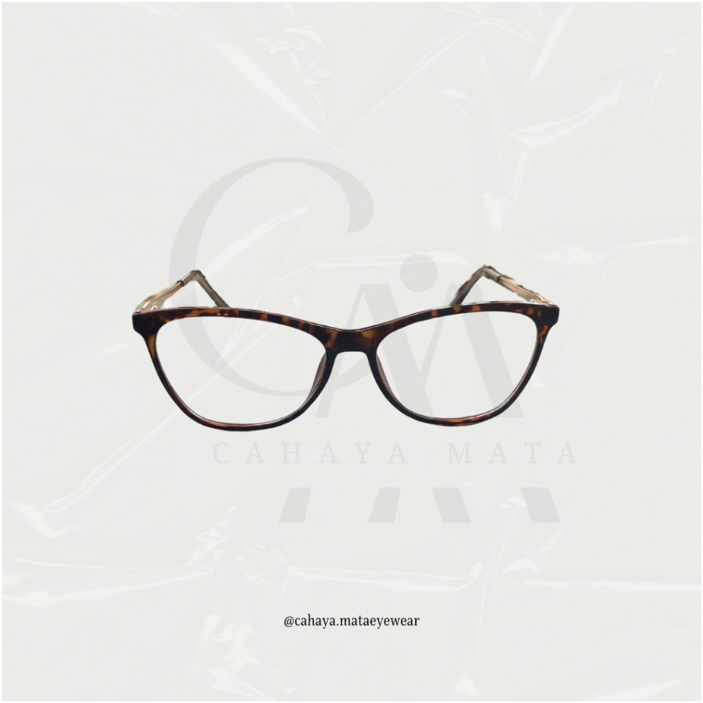 Cahayamata Kacamata Frame Cat Eye Perempuan Besi dan Plastik - 8814