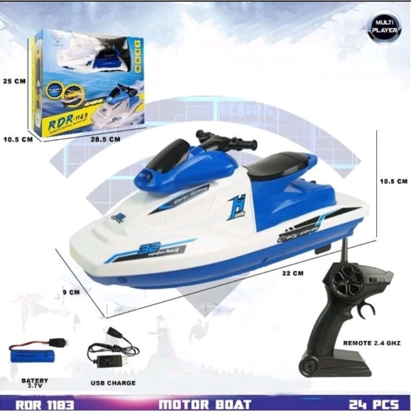 MAINAN ANAK SPEED BOAT REMOTE CONTROL 2.4Ghz MAINAN ANAK JETSKI PATROL MAINAN MOTOR BOAT SUPER SPORT