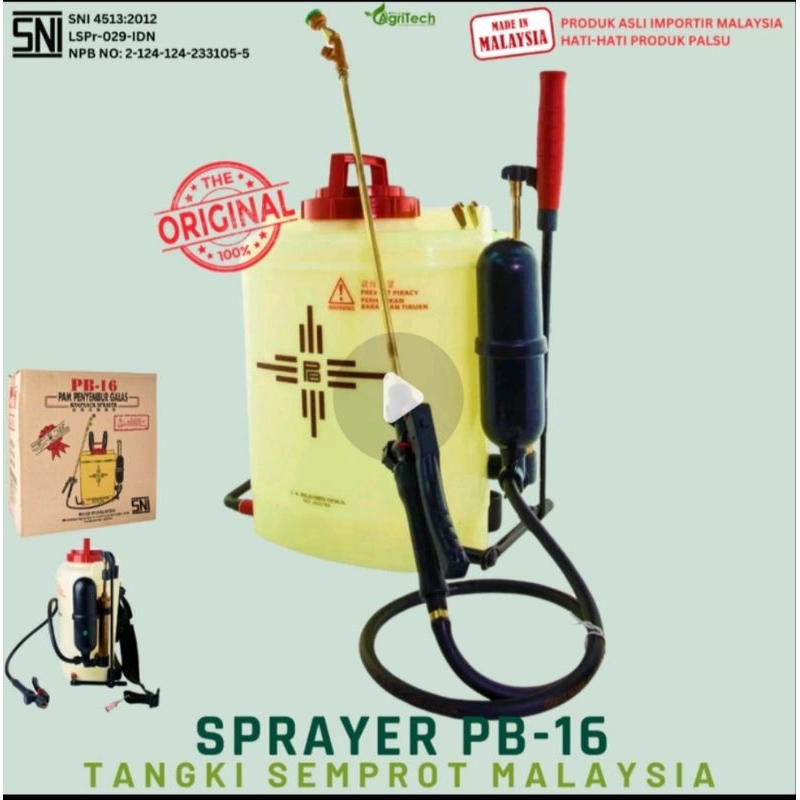 Sprayer PB-16 Asli Malaysia/ Alat Semprot Tangki Manual Pertanian PB 16 Liter Asli Malaysia