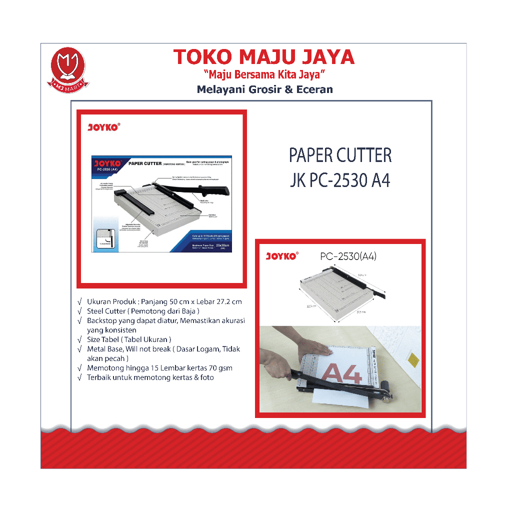 

PAPER CUTTER JK PC-2530 A4