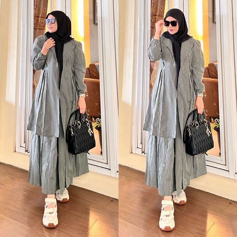 READY MAHAIKA SET OUTHER (3 IN 1)(OUTHER,ROK,MANSET)BY HAREEM SYAR'I