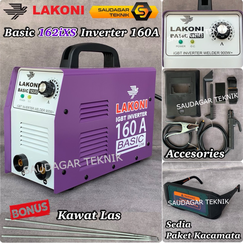 Mesin Las Lakoni Basic 162ixs 160 A Hemat Listrik Inverter Trafo Las Lakoni 162 IXS 160A