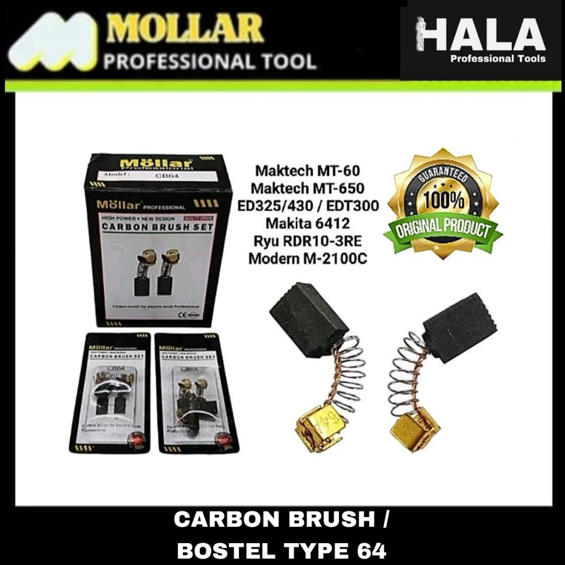 MOLLAR || CARBON BRUSH / BOSTEL TYPE 64 (BOR MAKTEC MT-60)