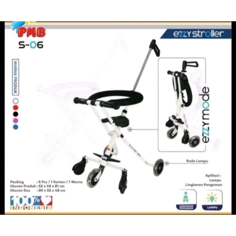 DIJAMIN ORI stroller sepeda anak mikrotrike exotic ET  LW 001 LW101 LW 101 LW201 LW 201 PMB S06 S 06