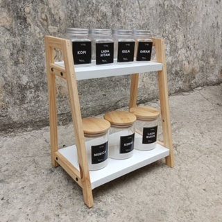 Rak Toples Bumbu Dapur 2 Tingkat Airaa Rak Serbaguna