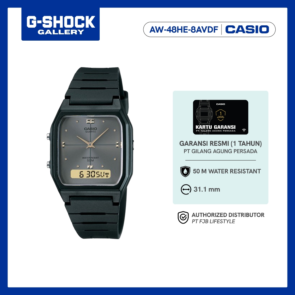Casio Jam Tangan Unisex AW-48HE-8AVDF