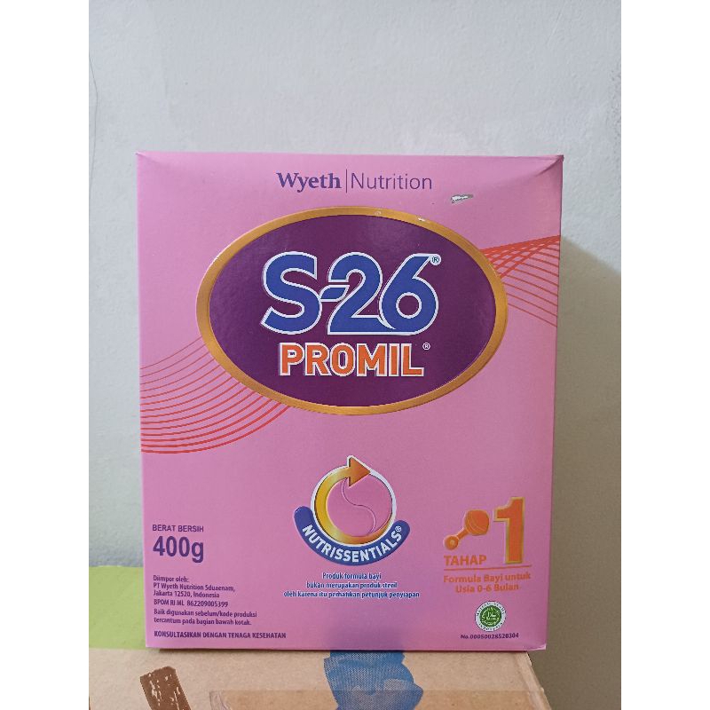 Susu Bayi 0-6 bulan S26 Promil ukuran 400 gram