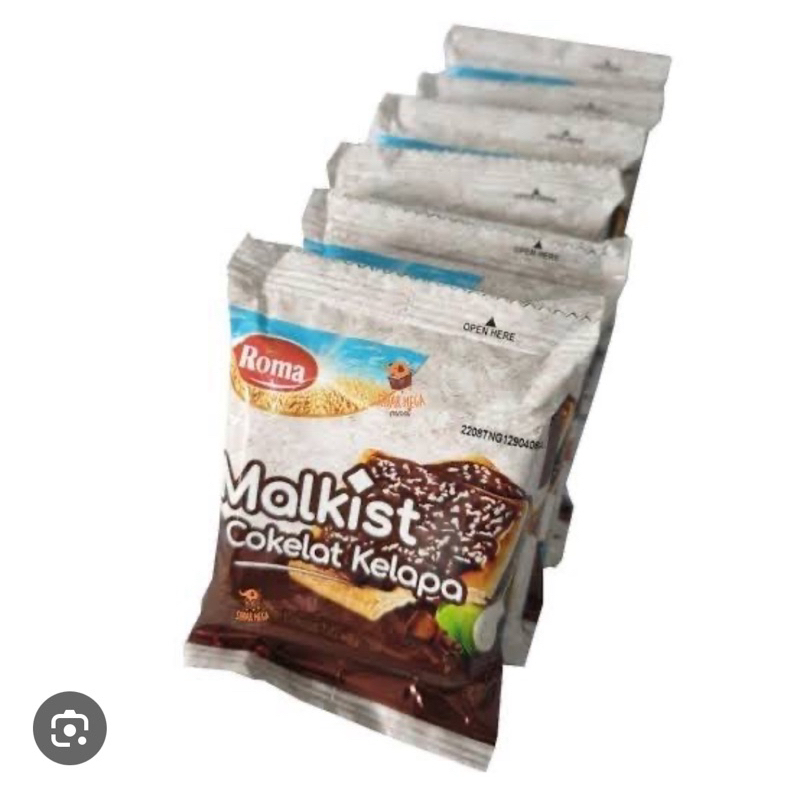 

Roma Malkist cokelat kelapa renteng 19gram