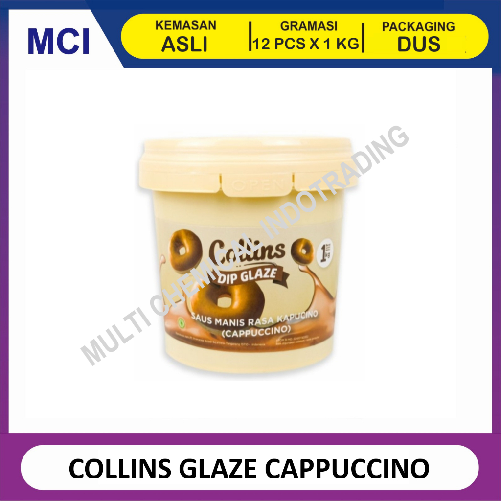 

COLLINS DIP GLAZE 1 KG SELAI TOPPING CAPPUCINO - 1 DUS 12 PCS