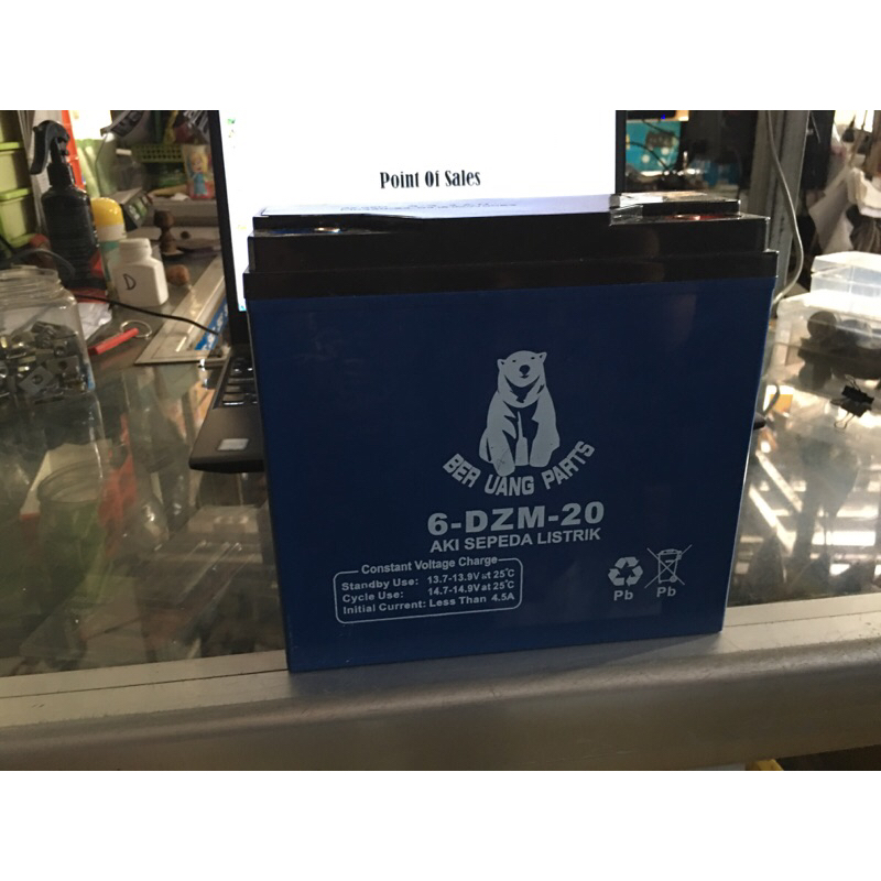 Aki Sepeda Listrik 20A 20AH 20 A Beruang / Accu sepeda listrik besar 20ampere / aki s BC epeda listr