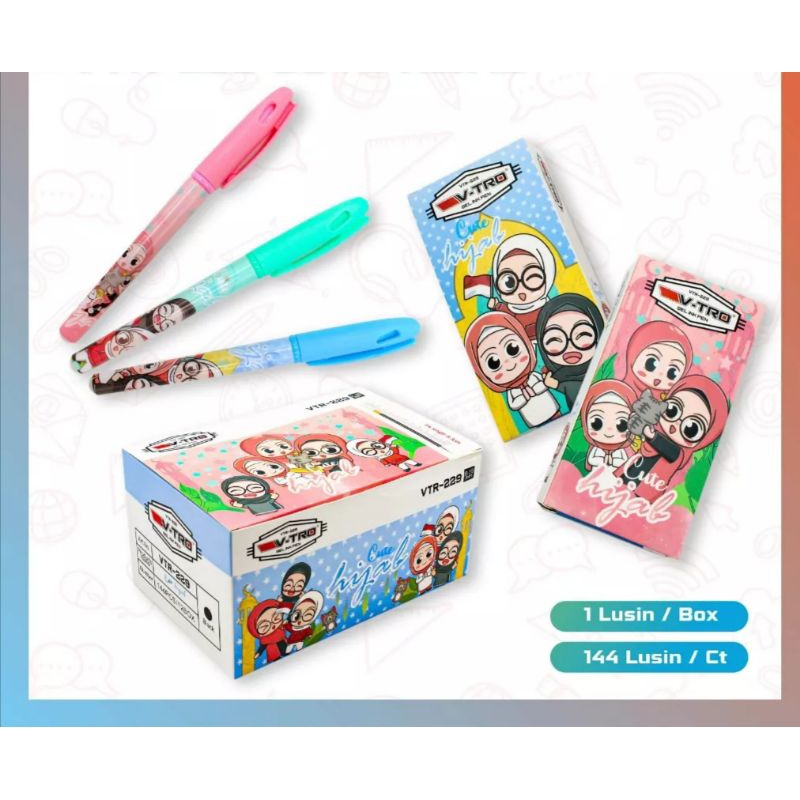 

Pena Gel Motif Muslim Hijab Ecer