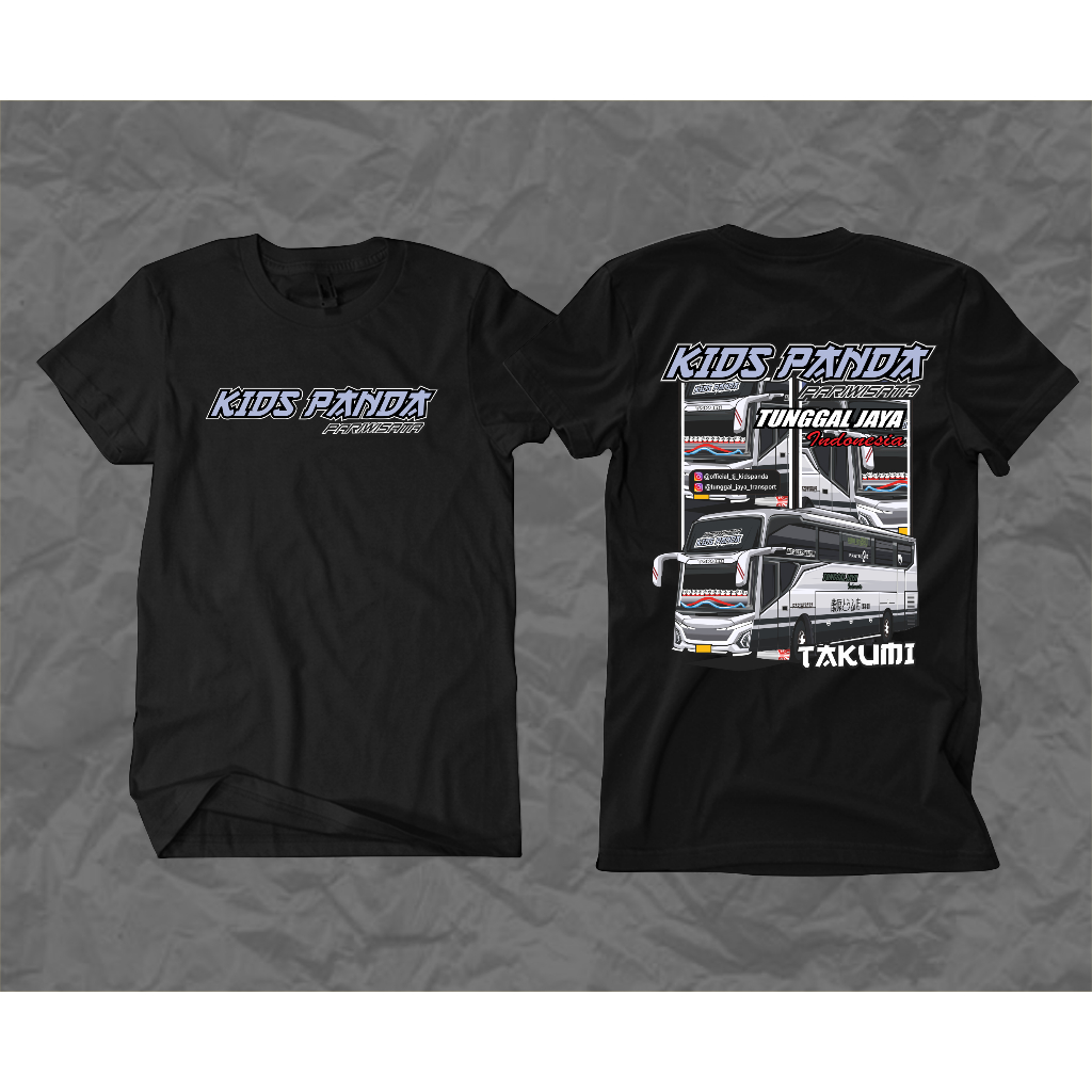 KAOS BUS KIDS PANDA (TUNGGAL JAYA) DEWASA DAN ANAK