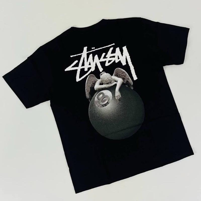 [ HOT ] T-shirt Stussy 8 Ball Black Unisex