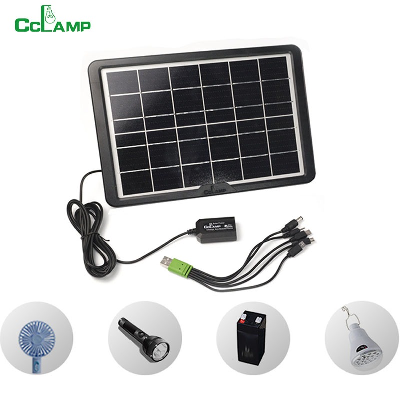 CCLAMP Solar Panel Tenaga Surya - Panel surya multifungsi dilengkapi dengan beberapa kabel pengisi d