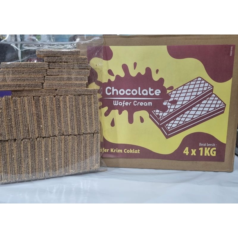 Wafer Coklat Kacang 1 KG Thaurus Shop