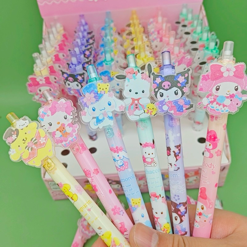 

pulpen 0.5mm sanrio kuromi melody cinnamoroll pompompurin hello kitty pochacco atk lucu