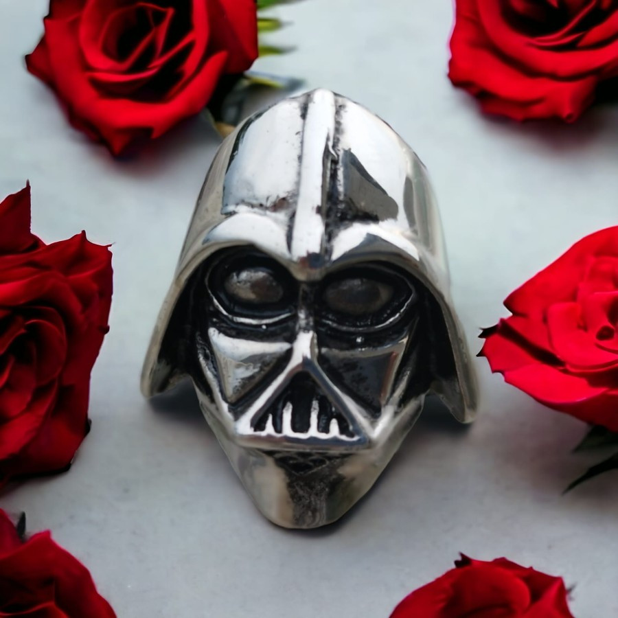 Cincin stainless steel star wars darth vader classic film action pria cowok koleksi kado