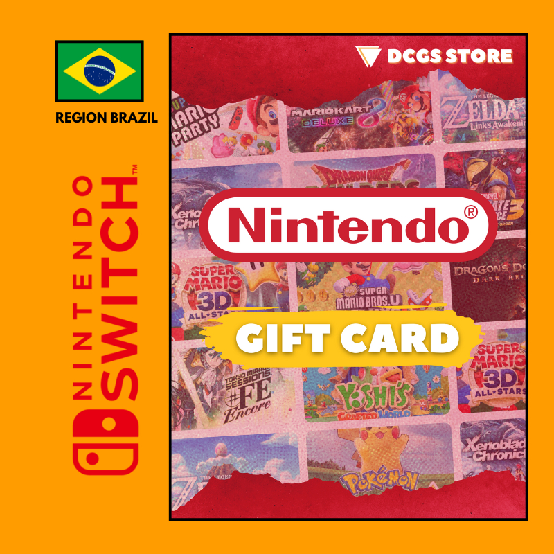 Nintendo Eshop Card Wallet | Brazil Brasil 50 100 150 250 BRL