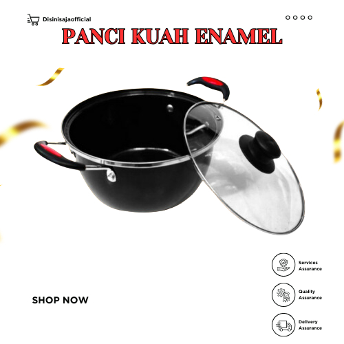 PANCI KUAH ENAMEL DIAMETER 22CM / PANCI SAYUR / PANCI ANTI LENGKET