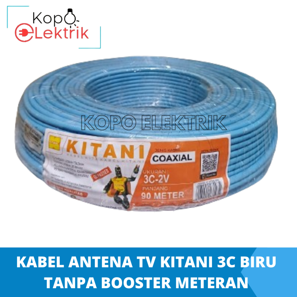 Kabel antena tv kitani 3C meteran Biru